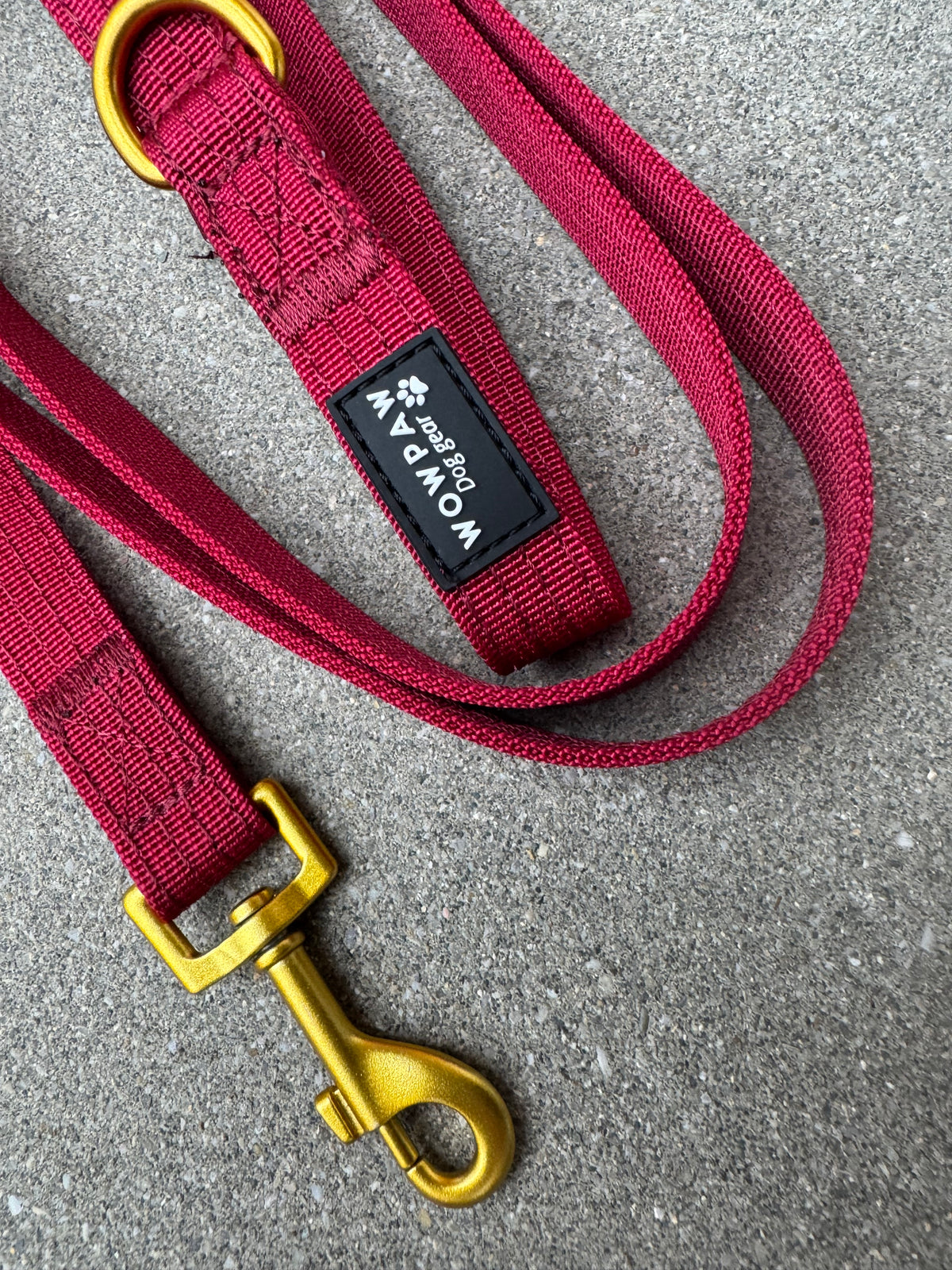 Guinzaglio standard per cani S, lunghezza 1,8m, edizione Borgogna, con piccolo moschettone