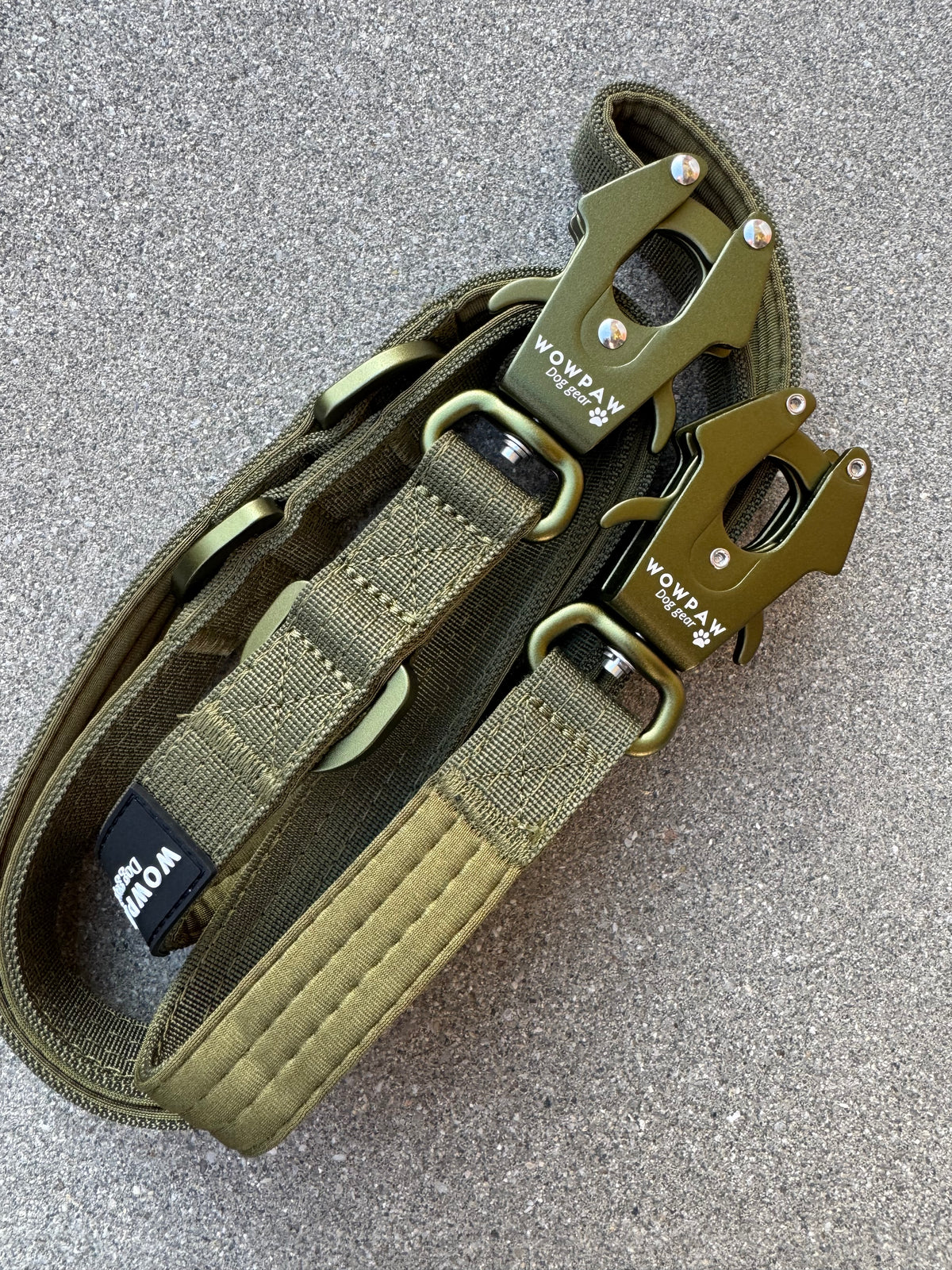 Guinzaglio tattico per cani ULTRA LIGHT Edizione Army Green, lunghezza 2m regolabile