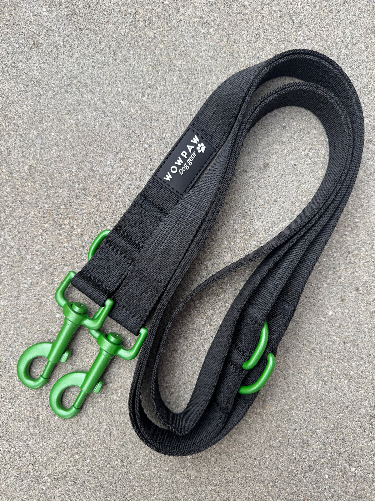 Standard Hundeleine S verstellbar Länge 2m Black&Green Edition