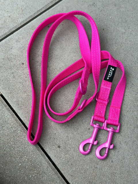 Standard Hundeleine M verstellbar Länge 2m Magenta Edition