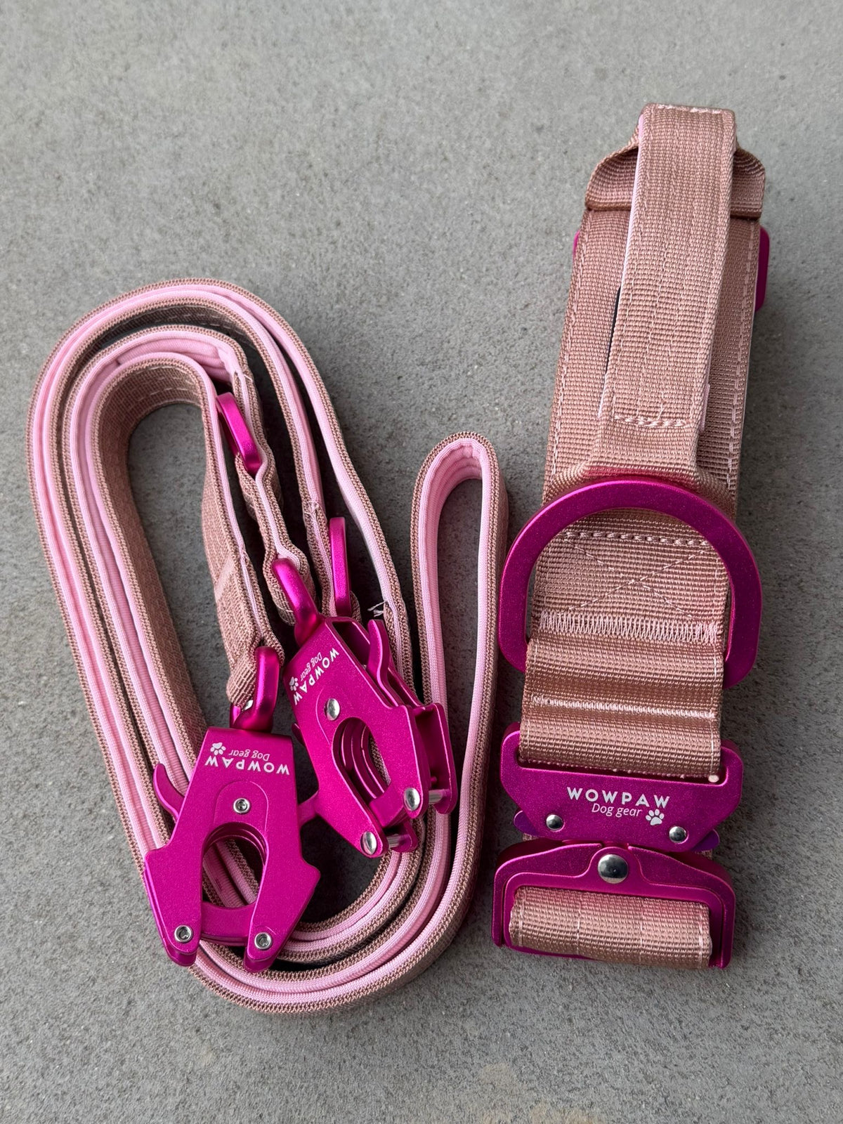 Taktisches Hundehalsband ULTRA LIGHT 5cm Nude Braun Edition M
