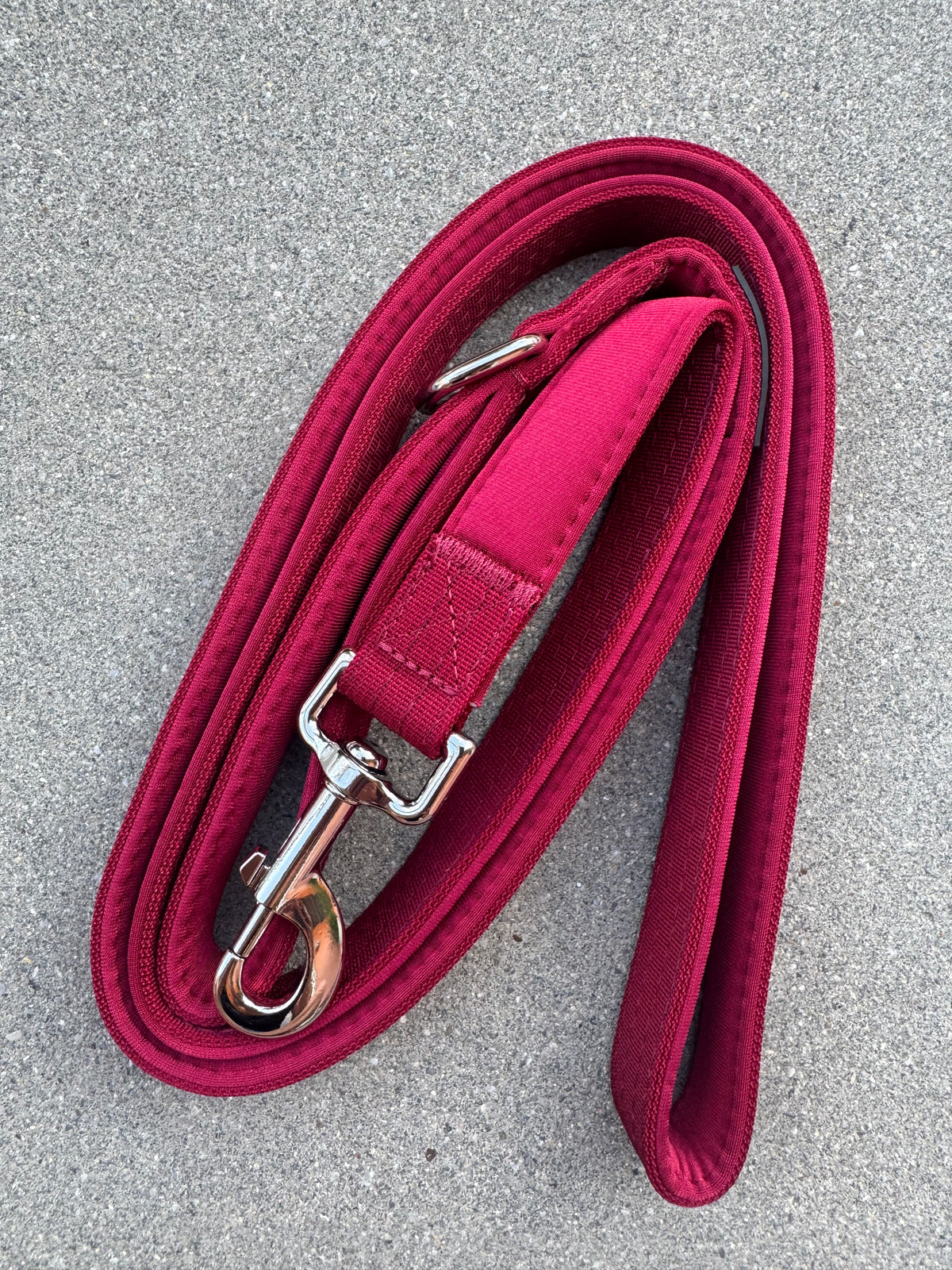Basic Hundeleine Burgund-Silber Edition 1,8m