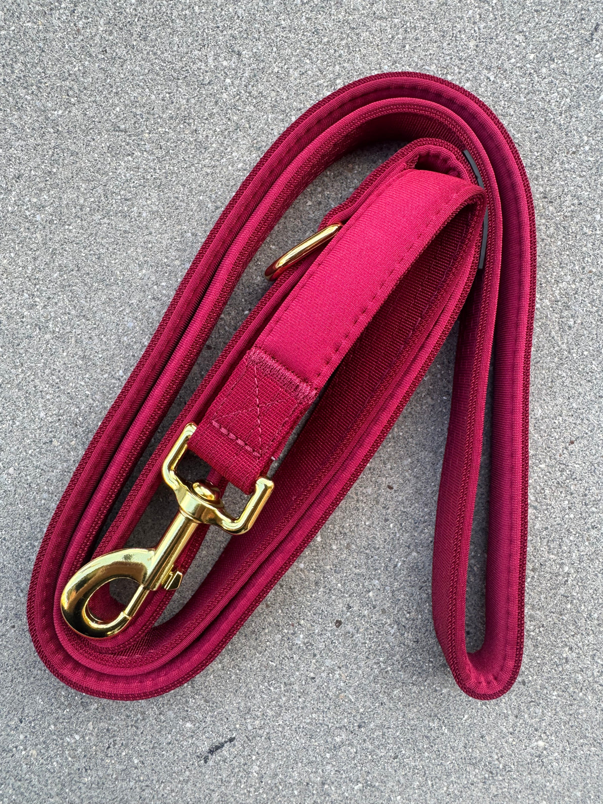 Basic Hundeleine Burgund-Gold Edition 1,8m