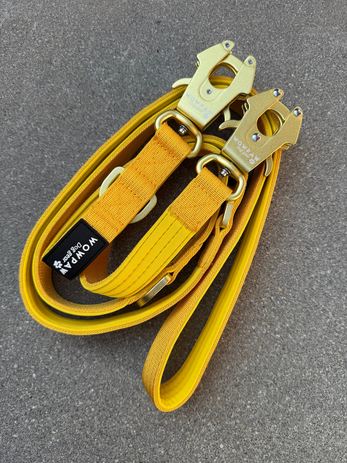 Taktische Hundeleine ULTRA LIGHT Yellow Edition, Länge 2m verstellbar