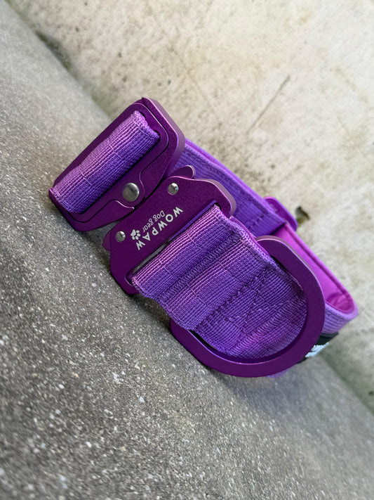 Taktisches Hundehalsband 5cm ULTRA LIGHT Lila Edition M ohne Griff