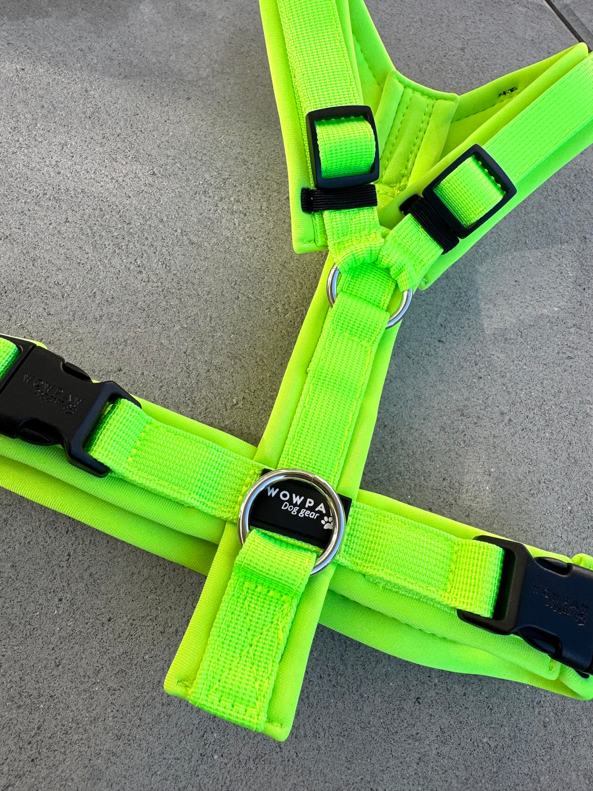 Hochwertiges Hundegeschirr FLOW Neongrün Edition