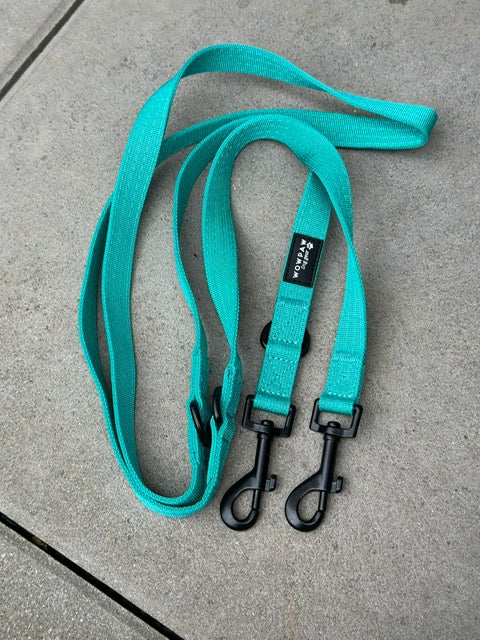 Guinzaglio standard per cani S regolabile, lunghezza 2m, turchese
