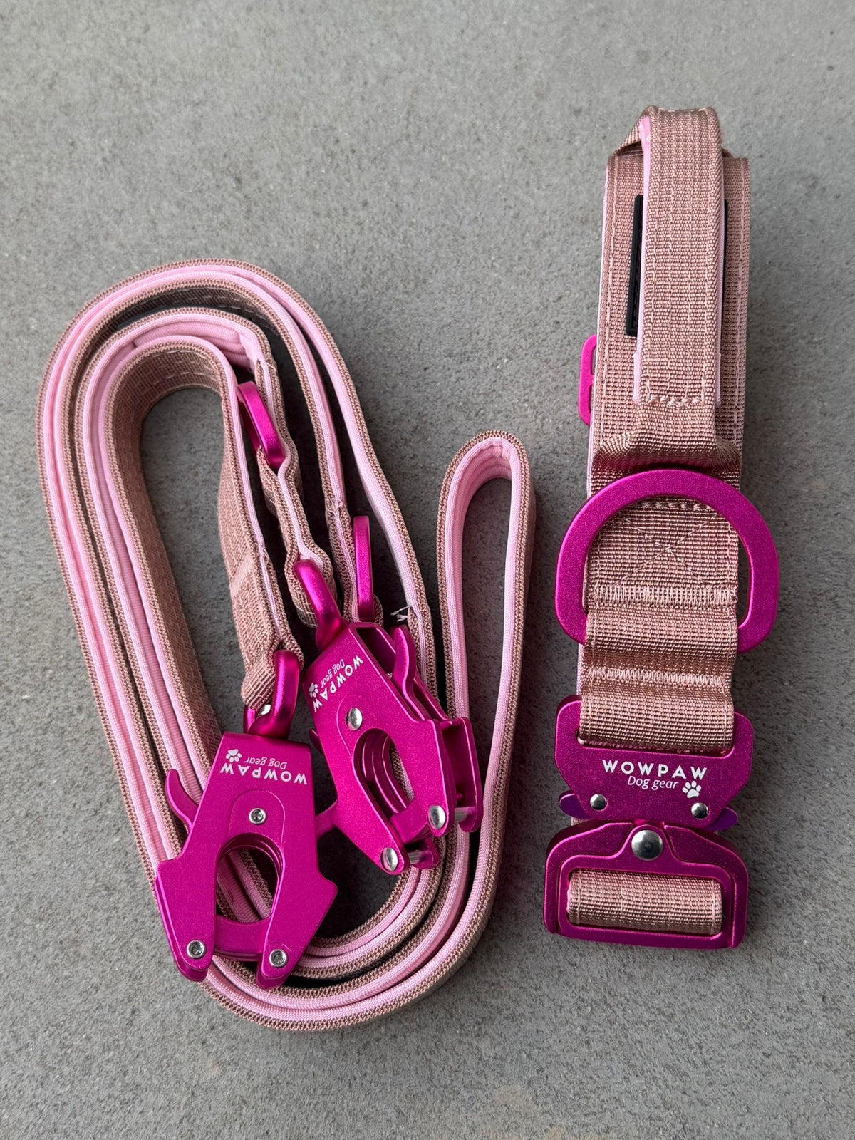 Taktisches Hundehalsband ULTRA LIGHT 3,8cm Nude Braun Edition L