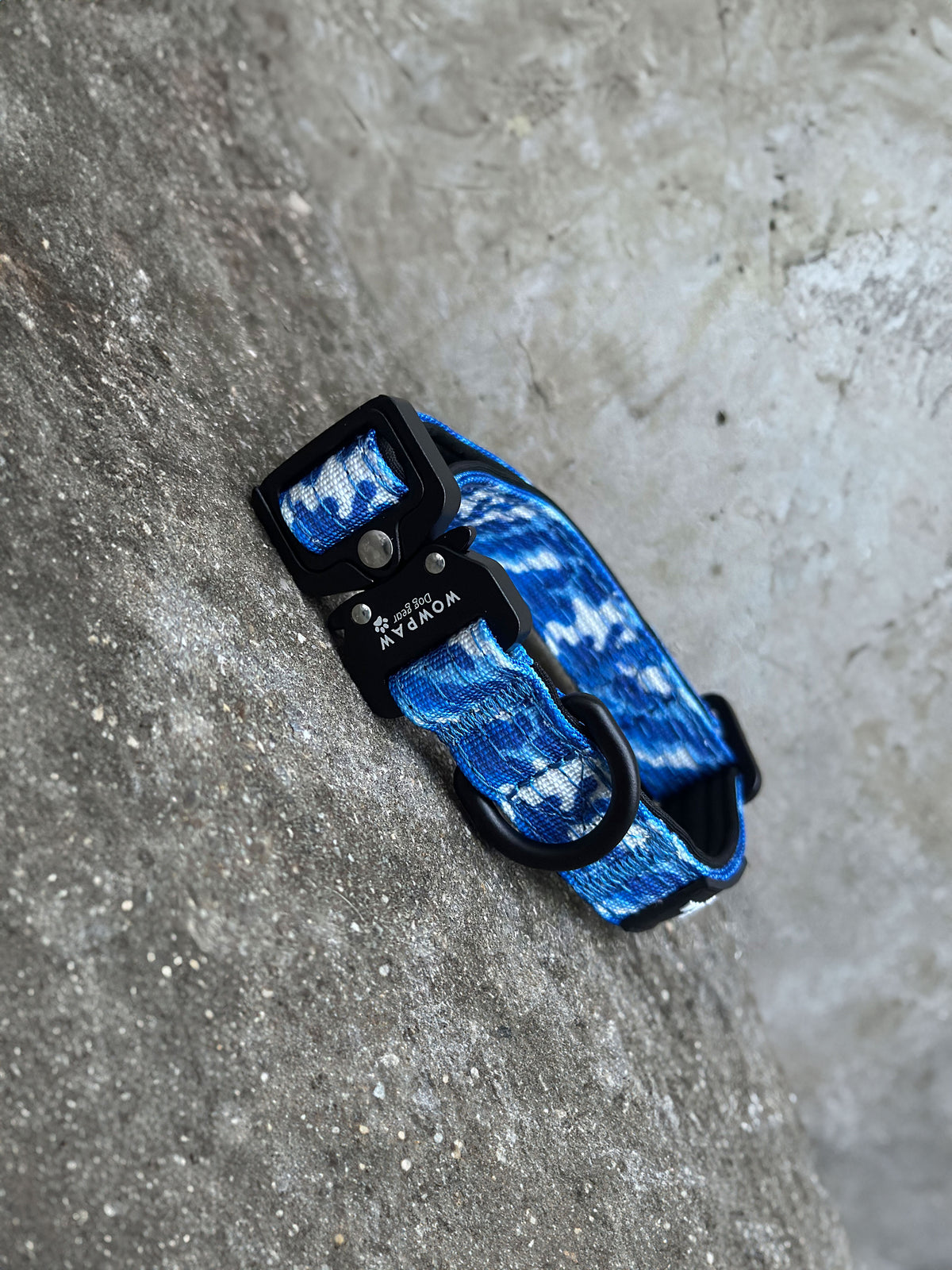 Taktisches Hundehalsband ULTRA LIGHT Blau-Camouflage XXS