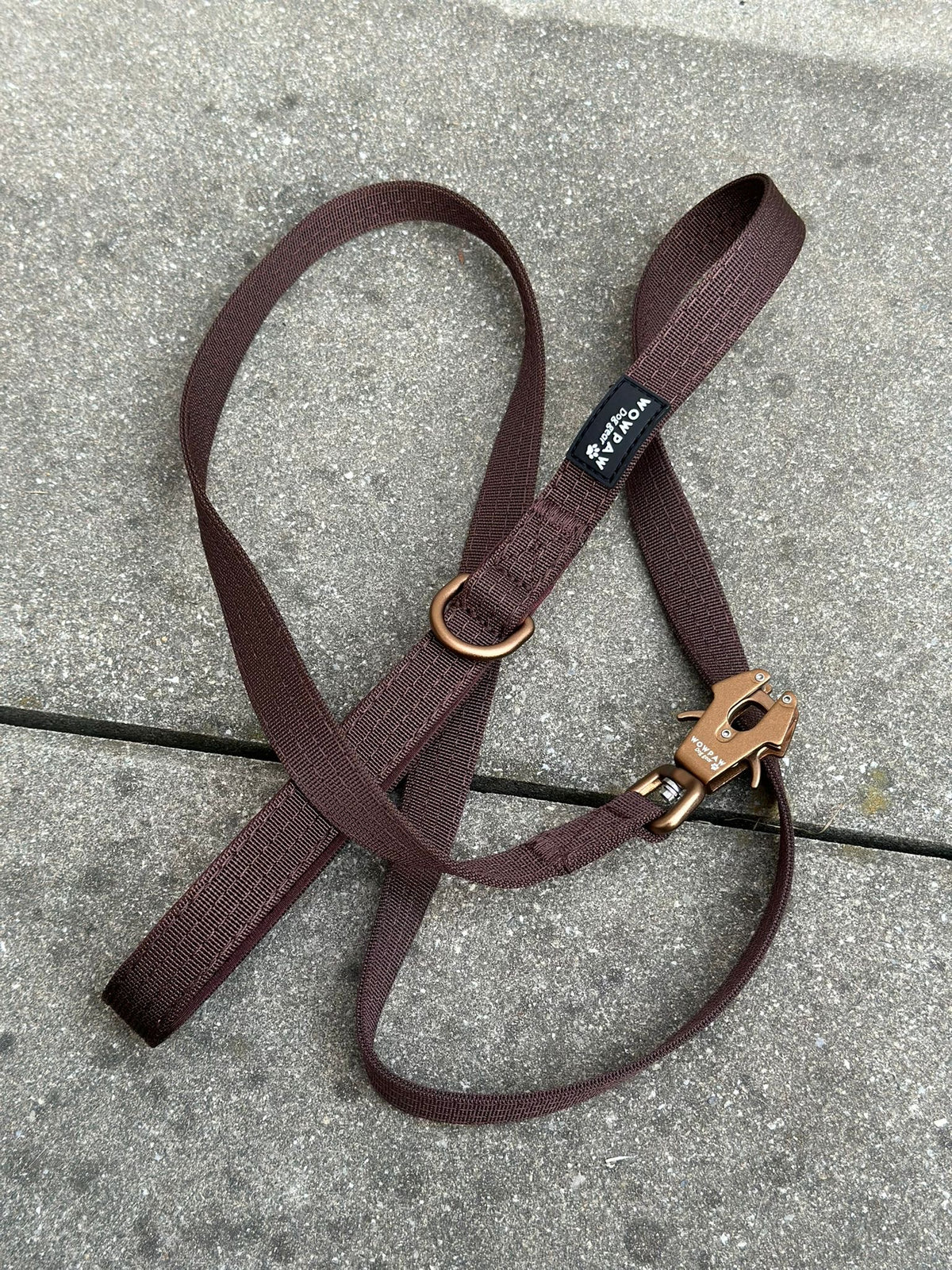 Guinzaglio tattico per cani ULTRA LIGHT SOFTLINE XXS edizione marrone espresso – 1,5 m con mini moschettone a rana
