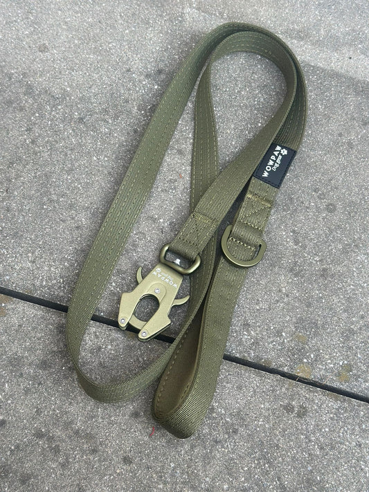 Taktische Hundeleine ULTRA LIGHT SOFTLINE Army Green Edition, Länge 1,5m