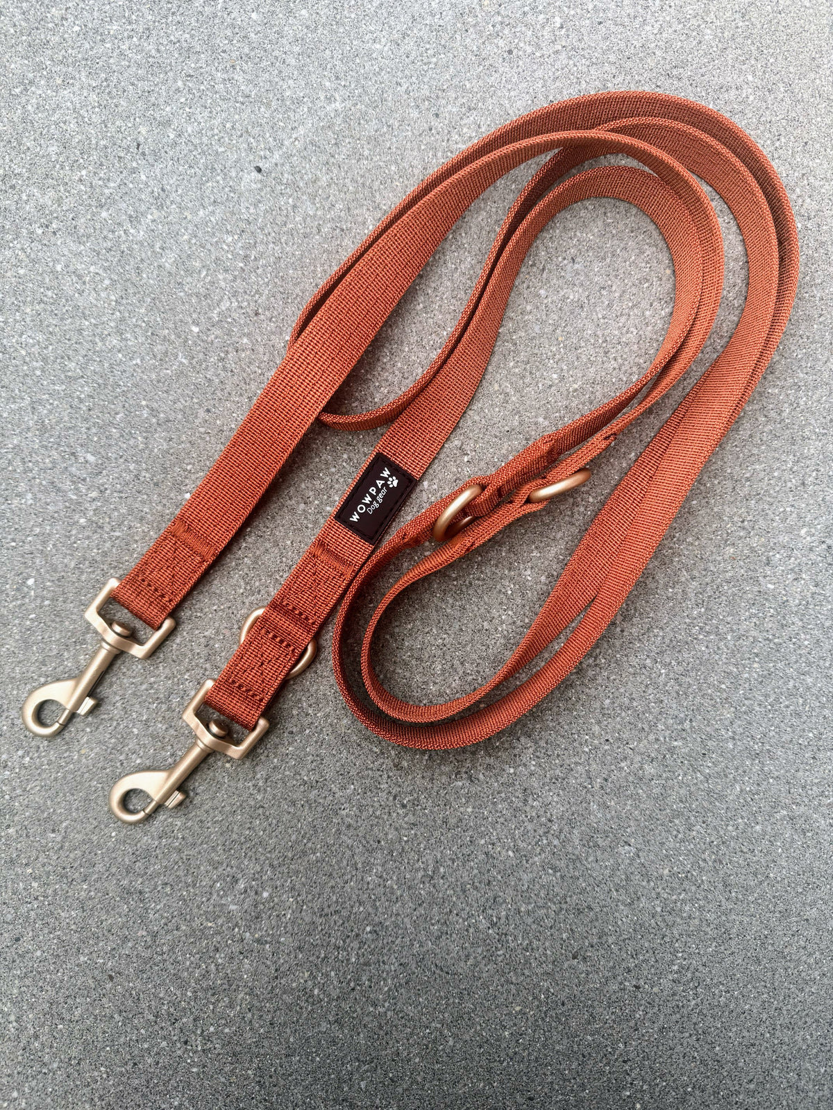 Guinzaglio standard per cani S regolabile, lunghezza 2m, edizione Rame, con piccolo moschettone