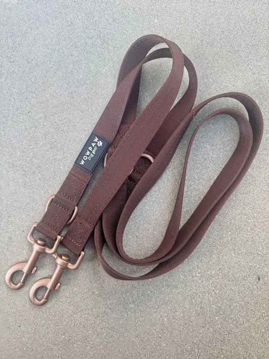 Standard Hundeleine S verstellbar Länge 2m Espresso Braun Edition