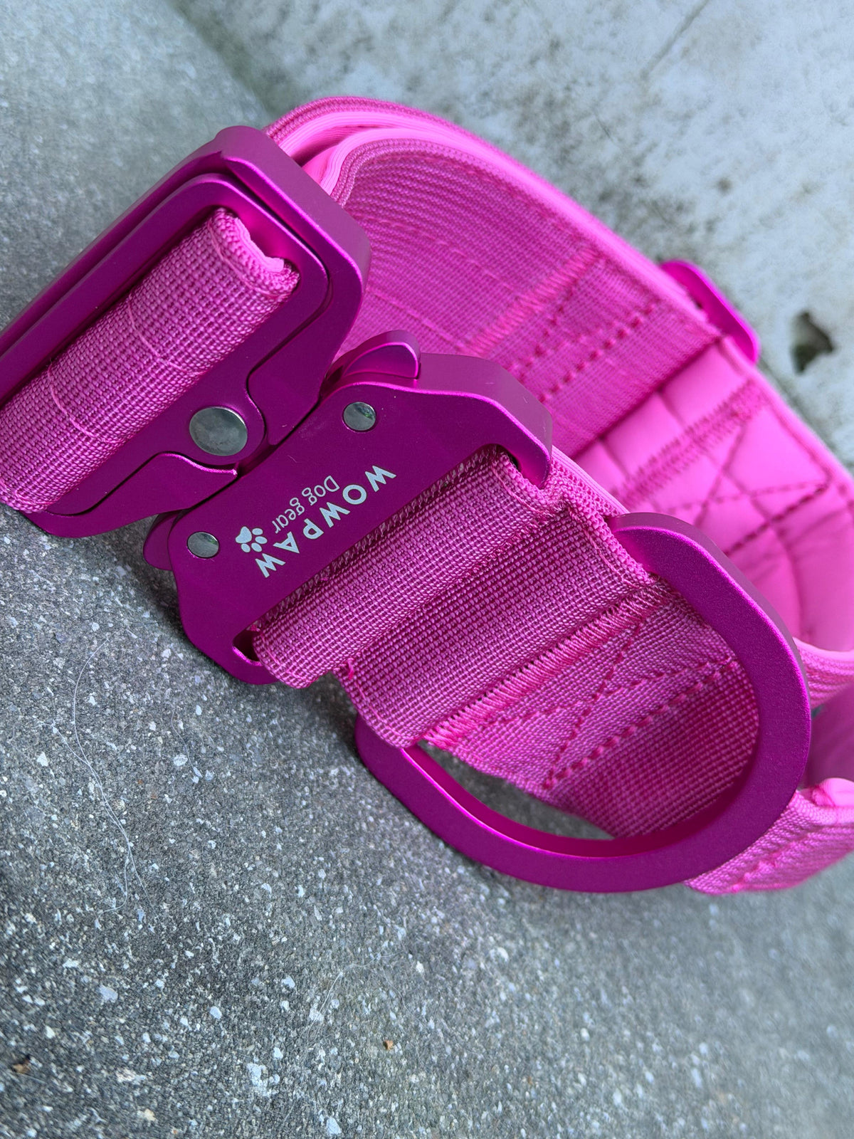 Taktisches Hundehalsband ULTRA LIGHT 5cm Rose Red Edition L
