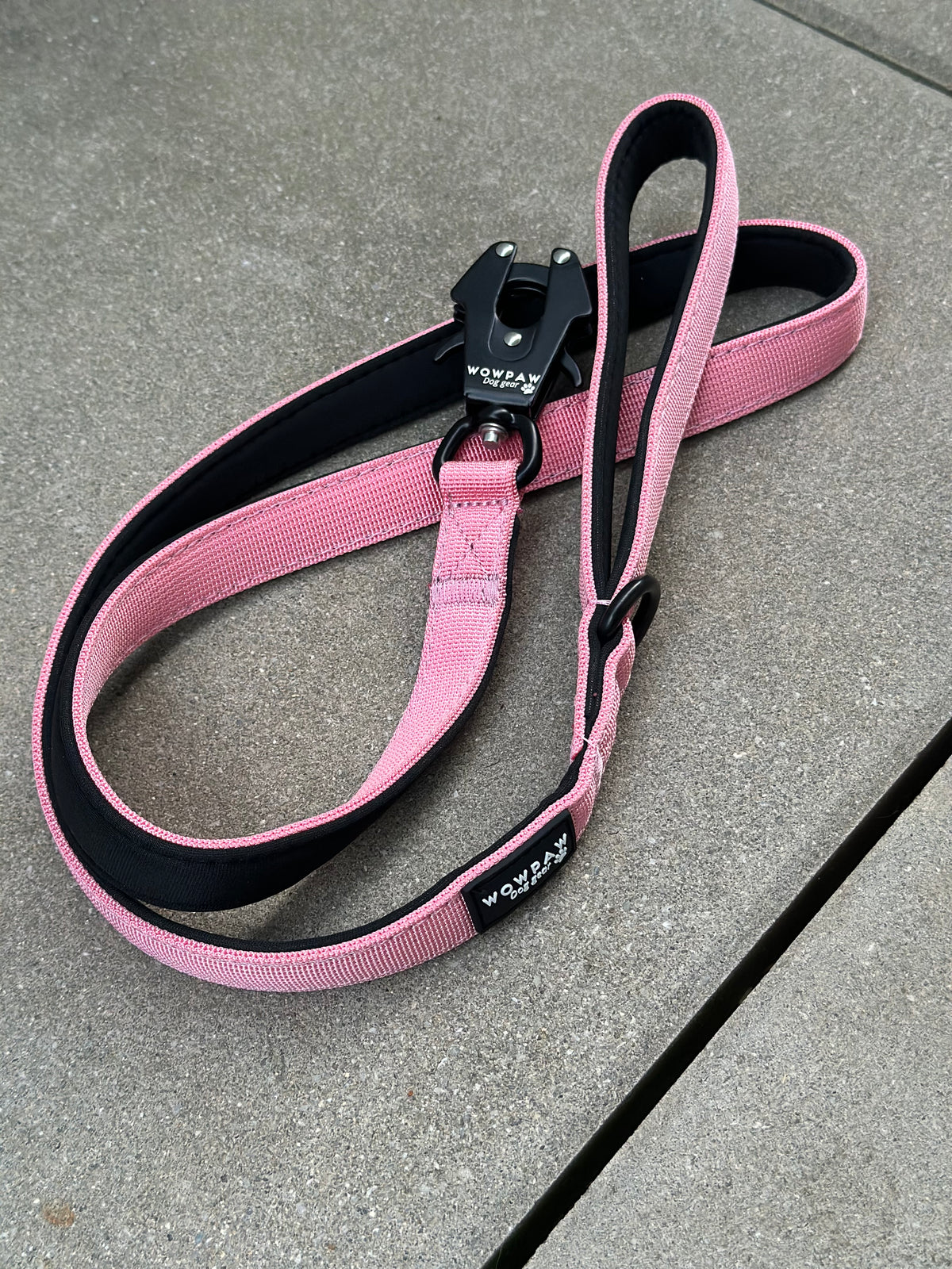 Taktische Hundeleine ULTRA LIGHT Rosa, Länge 1,5m mit Medium-Froschkarabiner