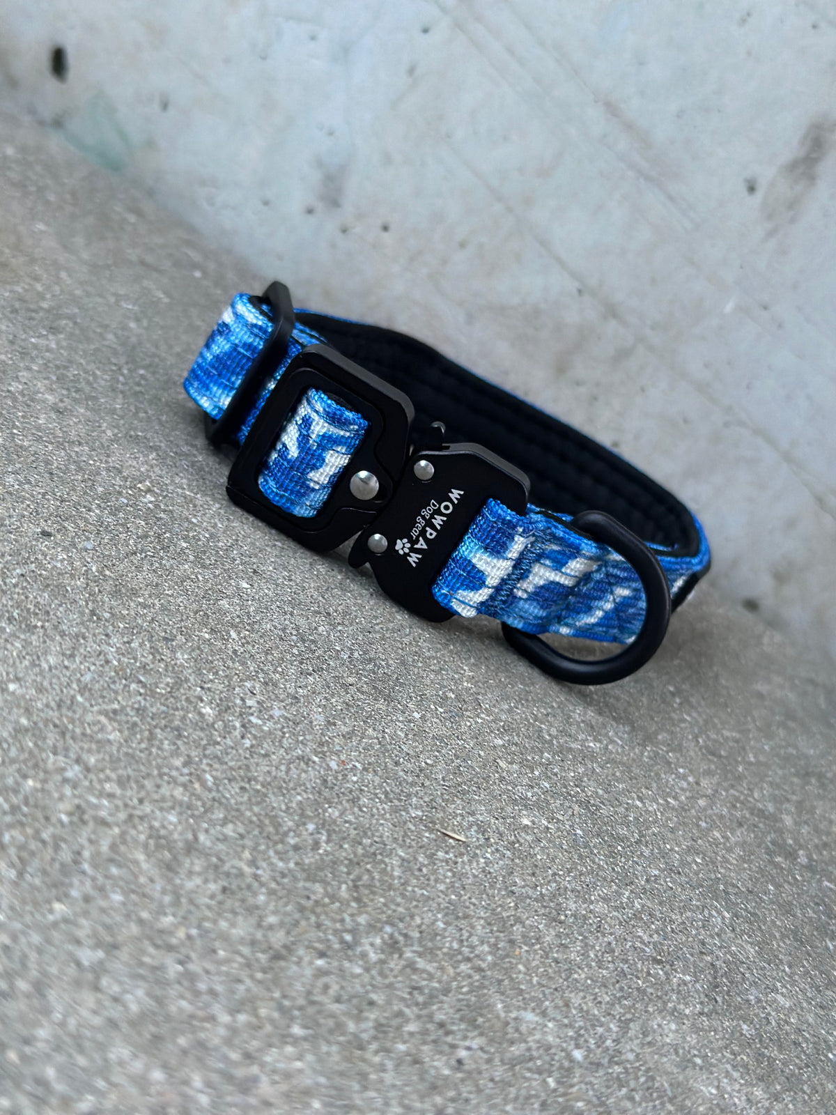 Taktisches Hundehalsband ULTRA LIGHT Blau-Camouflage XXS