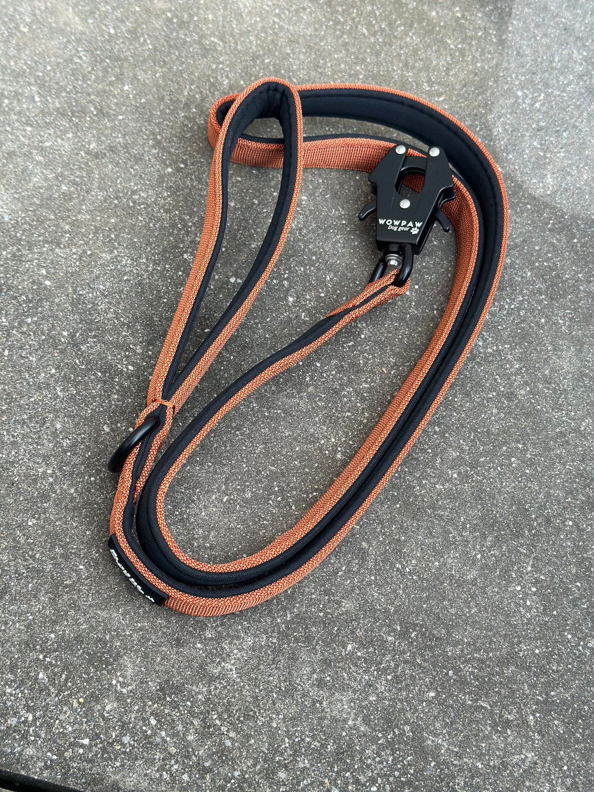 Taktische Hundeleine ULTRA LIGHT Kupfer, Länge 1,5m mit Medium-Froschkarabiner