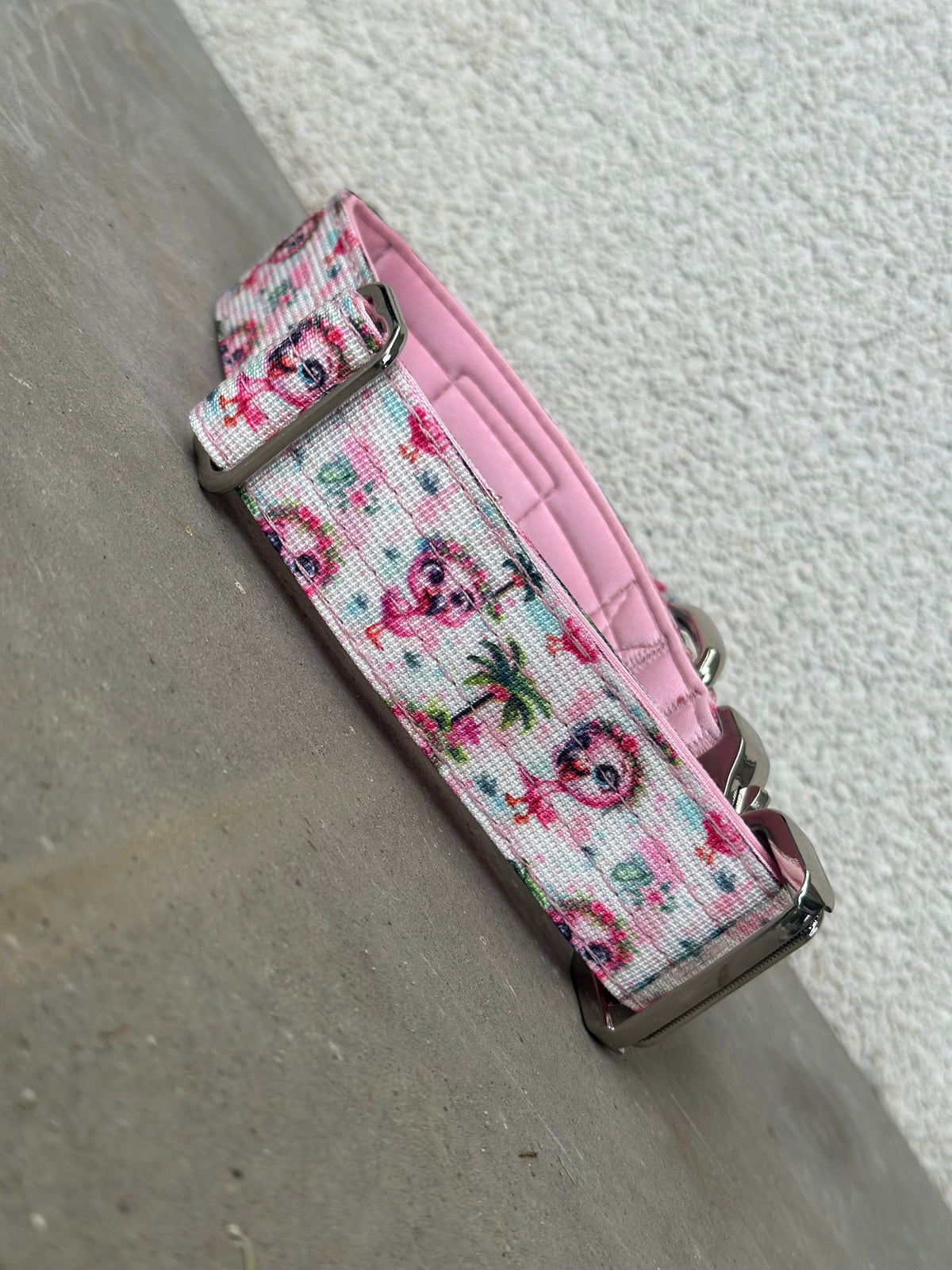 Hochwertiges taktisches Hundehalsband FLAMINGOS LIMITIERT Größe M Breite 3,8cm