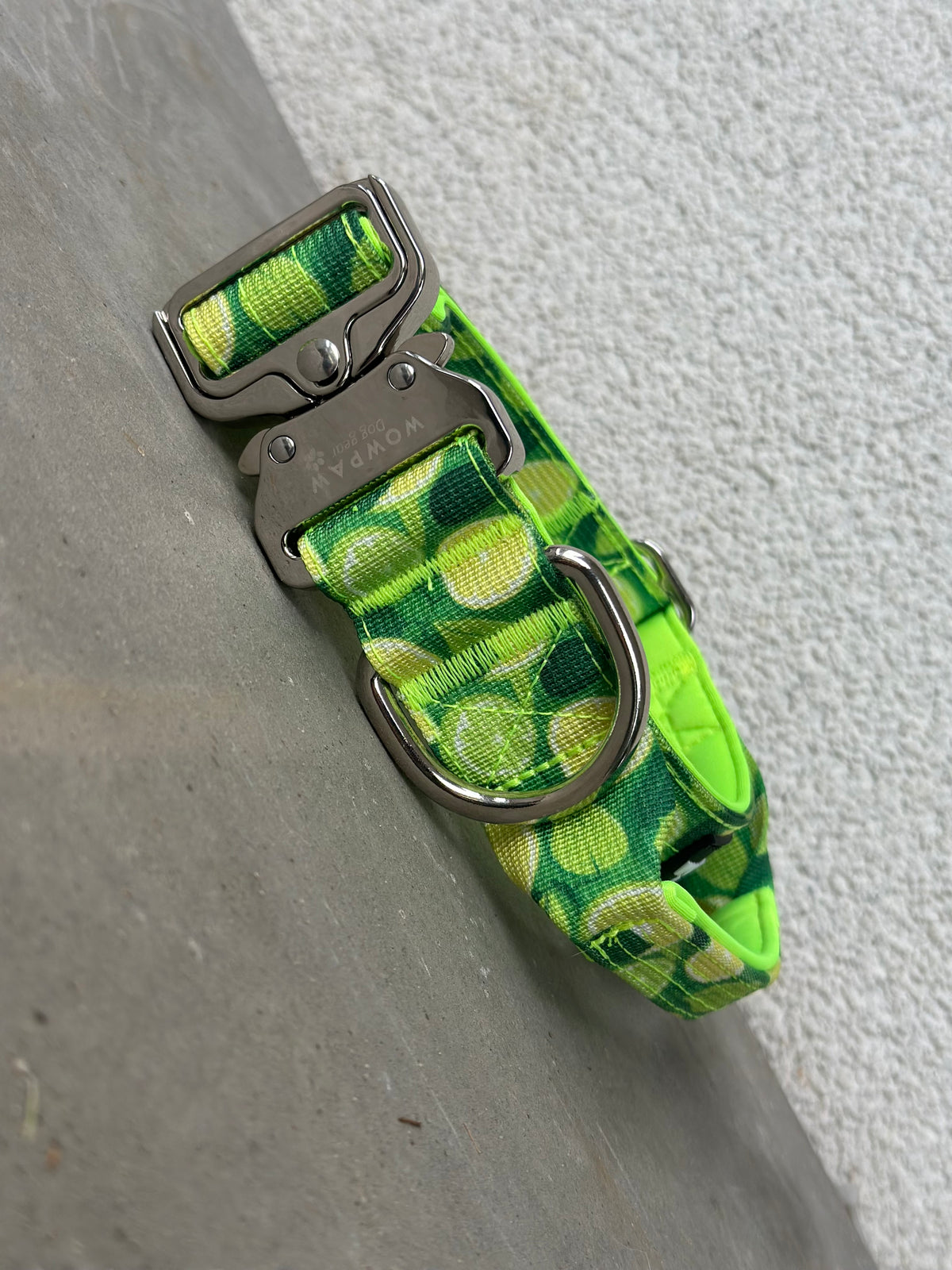 Hochwertiges taktisches Hundehalsband ZITRONEN LIMITIERT Größe S Breite 3,8cm
