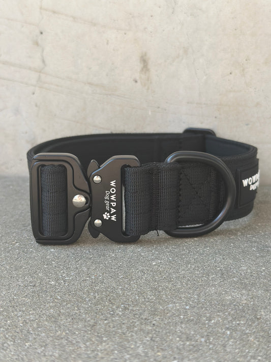 Hochwertiges taktisches Hundehalsband ohne Griff Schwarz Größe S Breite 3,8cm