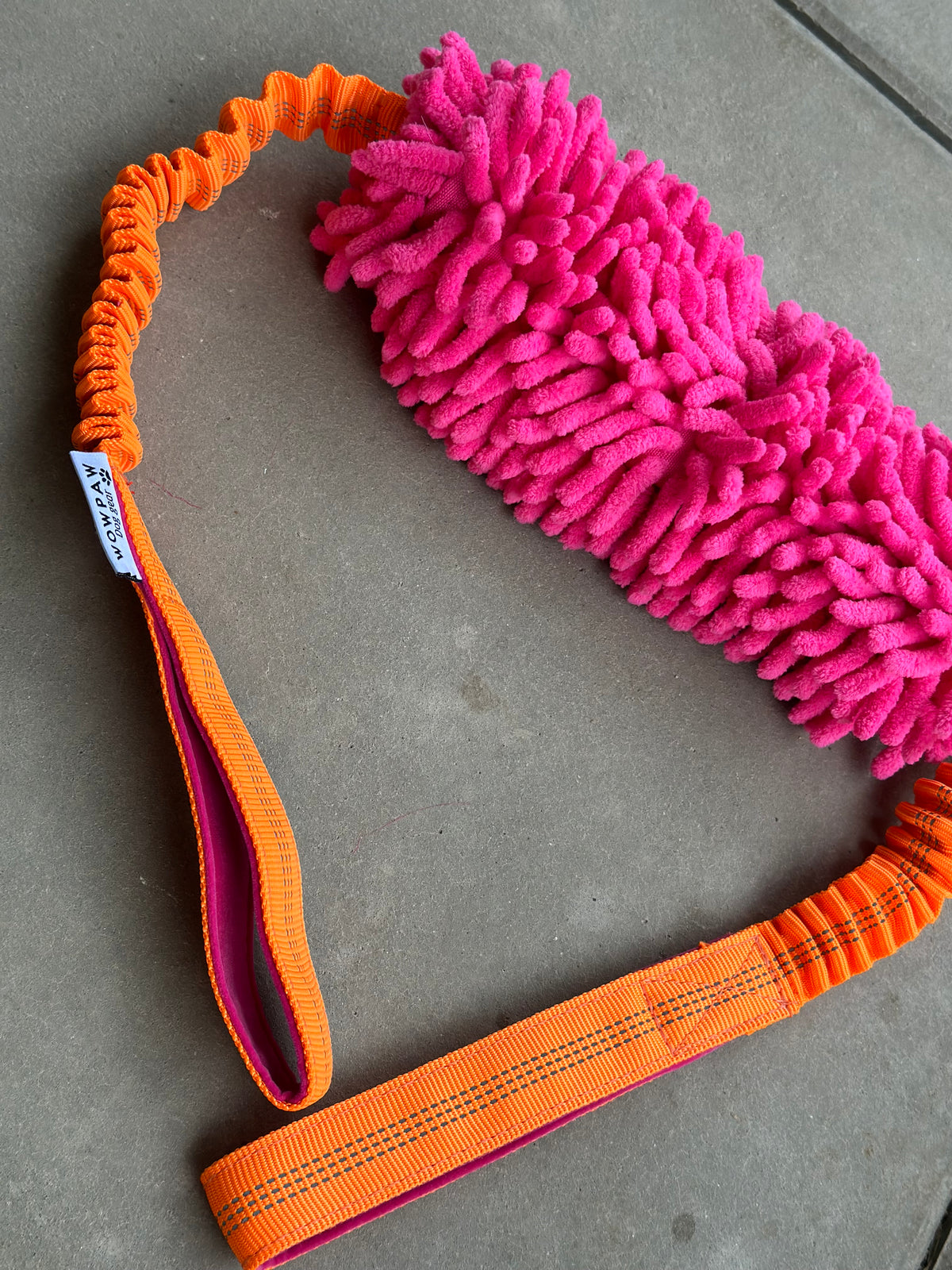 Bungee Zergel mit 2 Handschlaufen Rot und Pink
