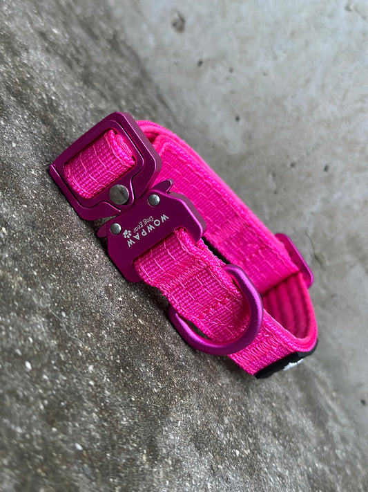 Taktisches Hundehalsband ULTRA LIGHT Magenta Edition XS