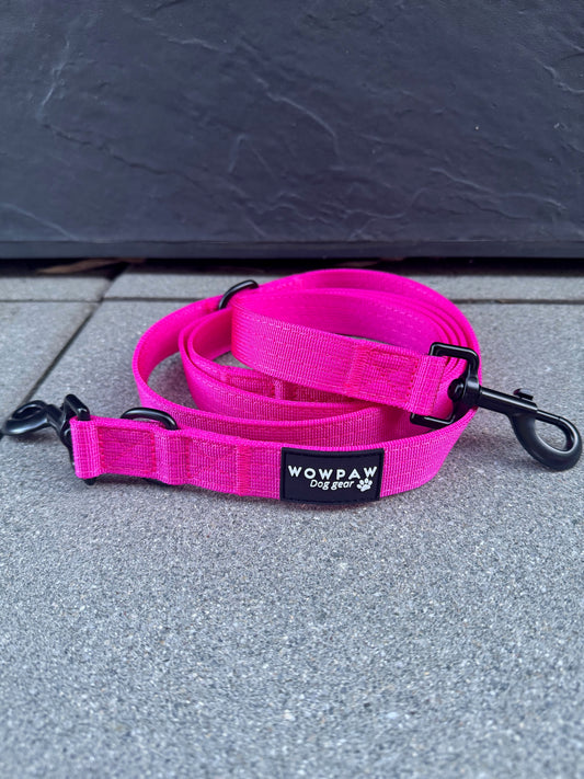 Guinzaglio standard per cani M regolabile, lunghezza 2m, magenta