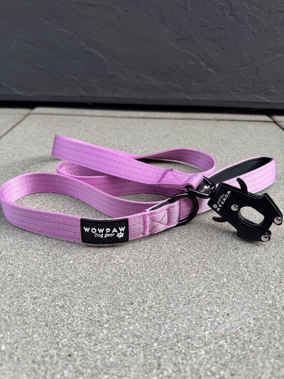 Taktische Hundeleine SOFTLINE mit Froschkarabiner Länge 1,5m Helllila