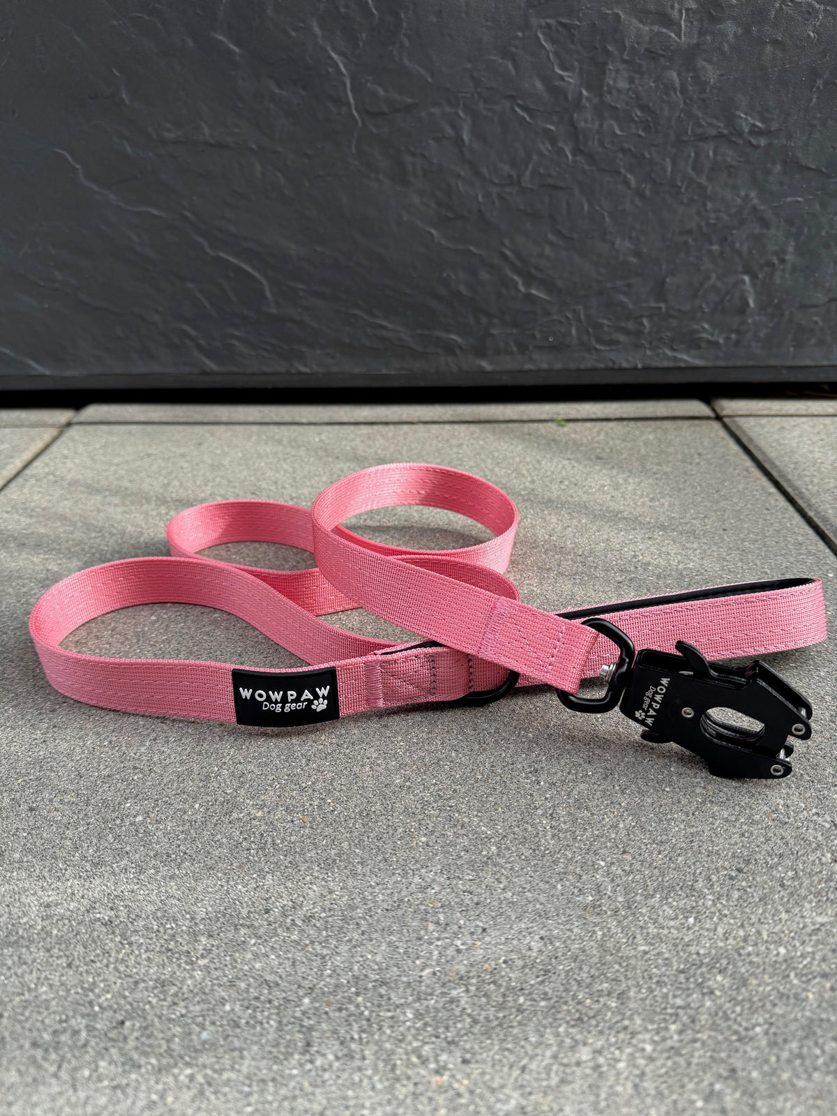 Taktische Hundeleine SOFTLINE mit Froschkarabiner Länge 1,5m Rosa