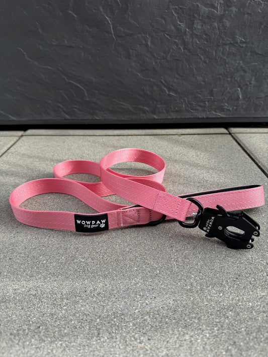 Taktische Hundeleine SOFTLINE mit Froschkarabiner Länge 1,5m Rosa