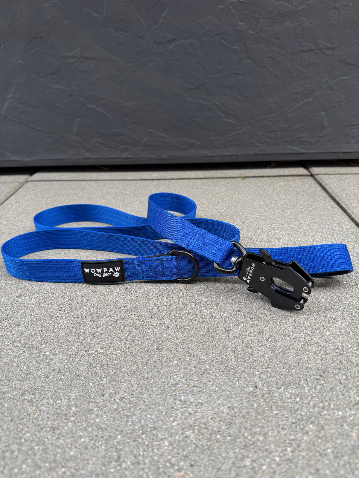 Taktische Hundeleine SOFTLINE mit Froschkarabiner Länge 1,5m Blau
