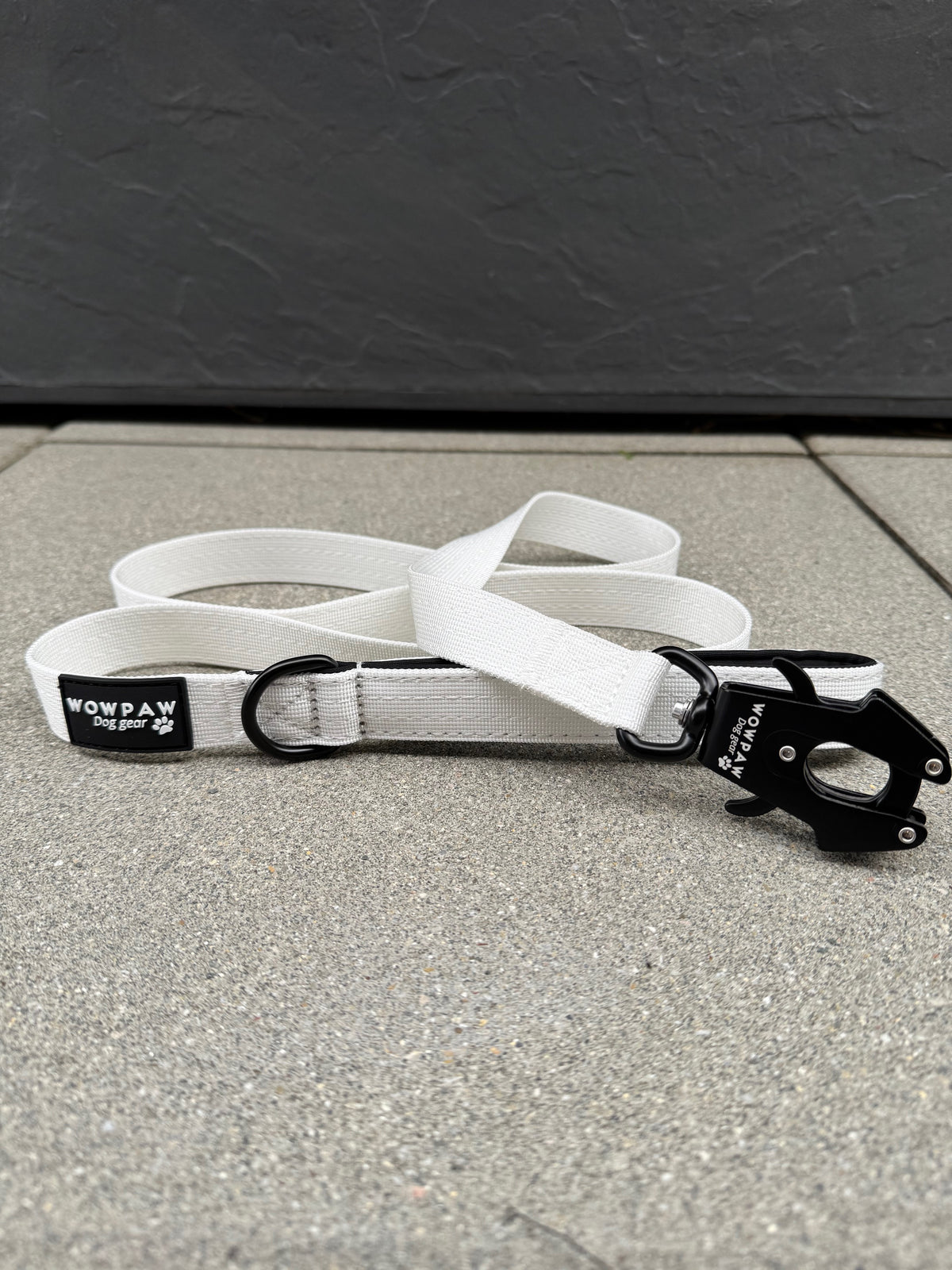Taktische Hundeleine SOFTLINE mit Froschkarabiner Länge 1,5m Weiß