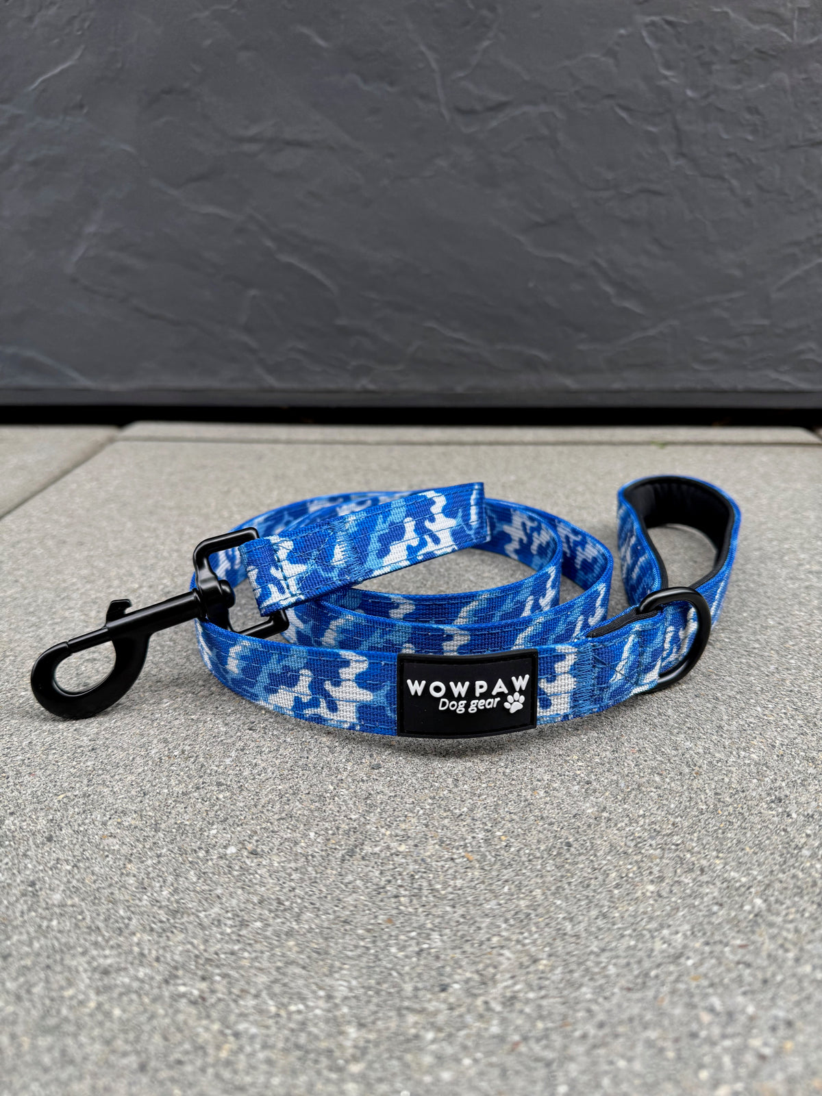 Standard Hundeleine M Länge 1,5m Blau Camouflage