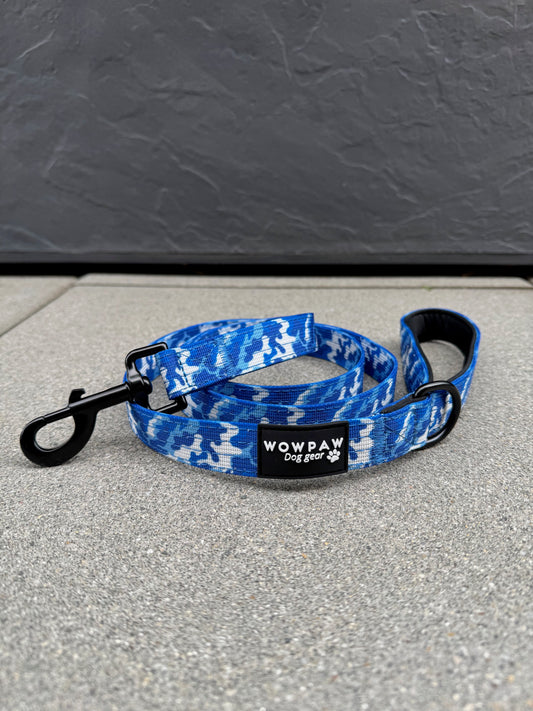 Standard Hundeleine M Länge 1,5m Blau Camouflage