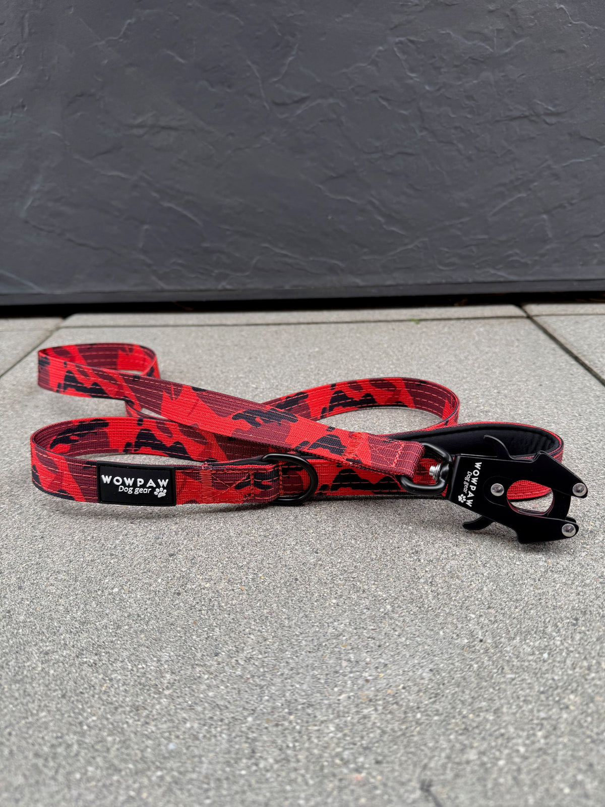 Taktische Hundeleine SOFTLINE mit Froschkarabiner Länge 1,5m Rot Camouflage
