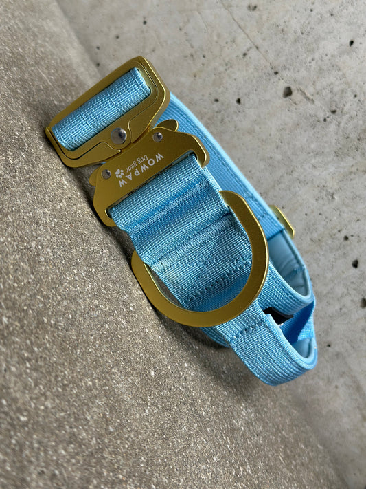Taktisches Hundehalsband ULTRA LIGHT 5cm Sky Blue Edition S