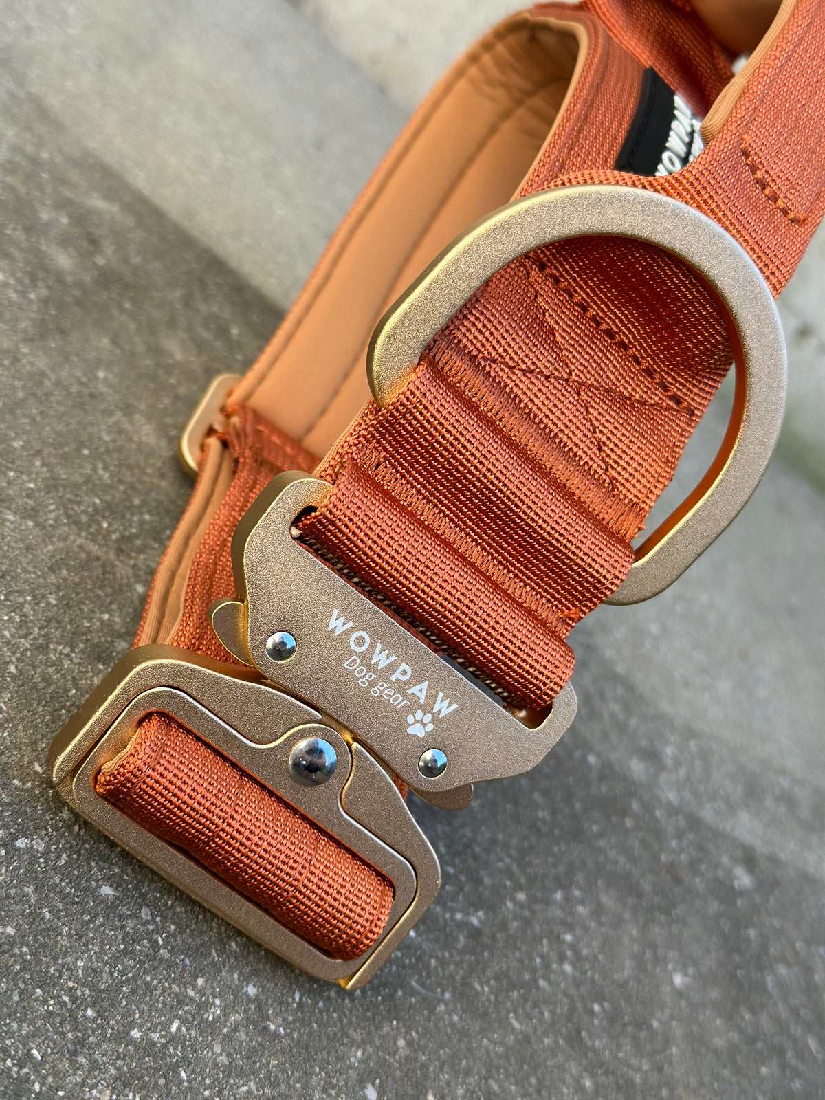Hochwertiges taktisches Hundehalsband 5cm ULTRA LIGHT KUPFER Edition Größe  L