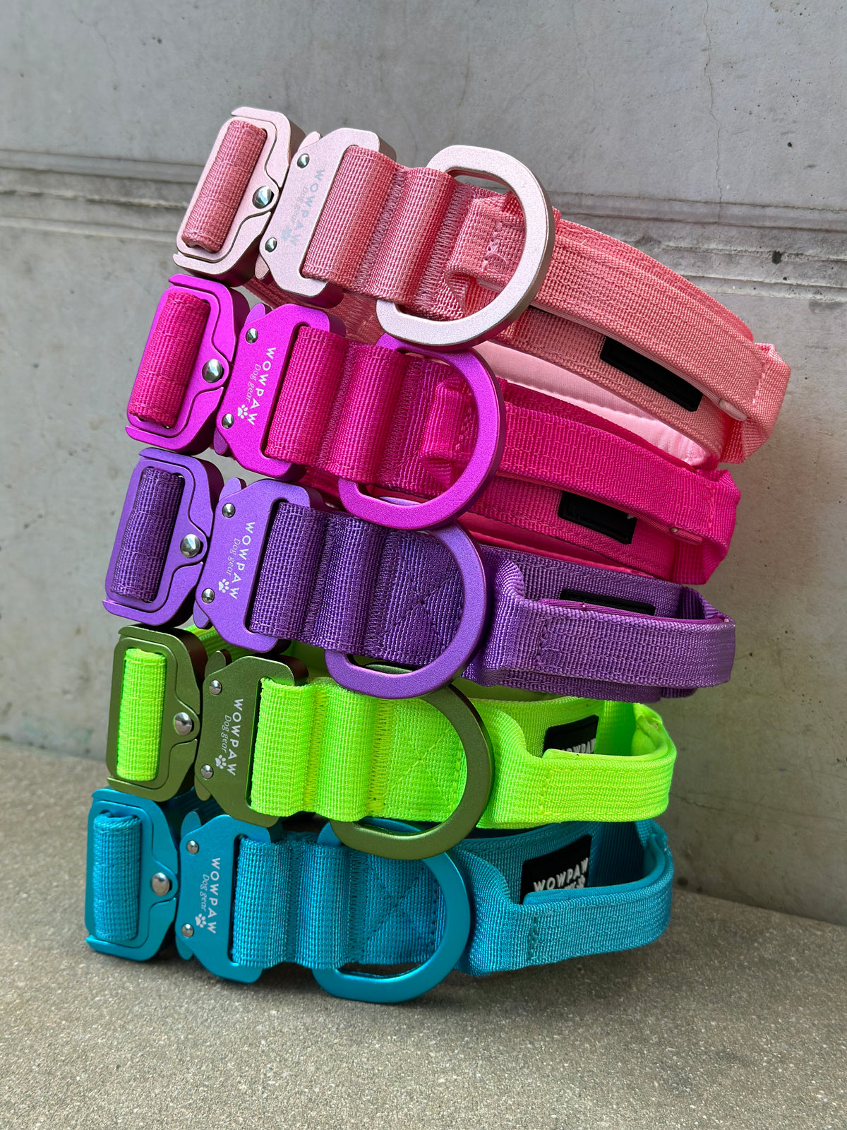 Hochwertiges taktisches Hundehalsband 3,8cm ULTRA LIGHT Neongrün Edition Größe M
