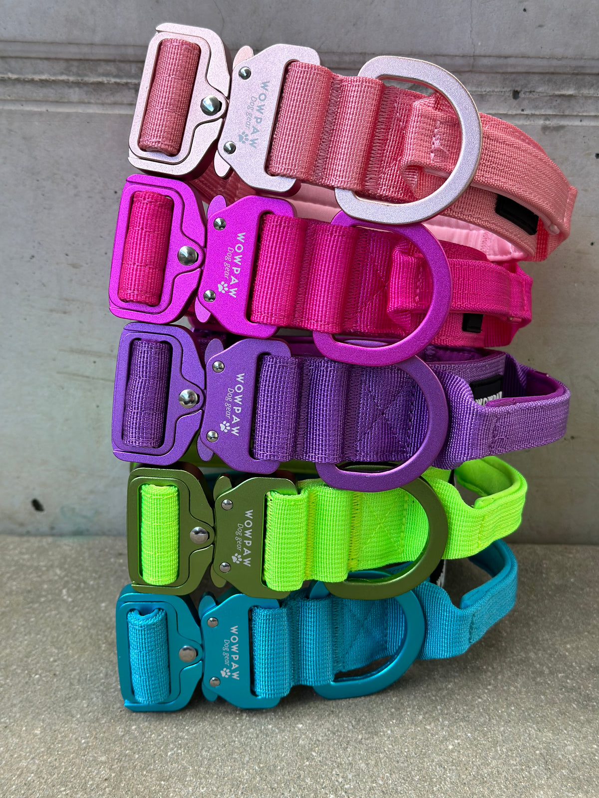 Hochwertiges taktisches Hundehalsband 3,8cm ULTRA LIGHT ROSA Edition Größe L