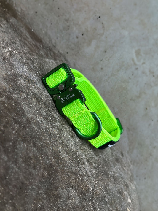 Taktisches Hundehalsband ULTRA LIGHT Neongrün Edition XXS