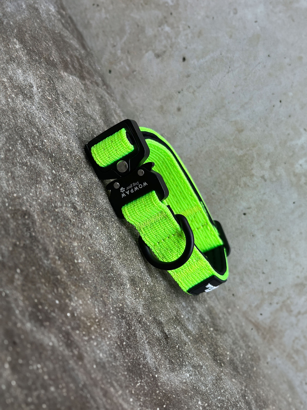 Taktisches Hundehalsband ULTRA LIGHT Neongrün XXS