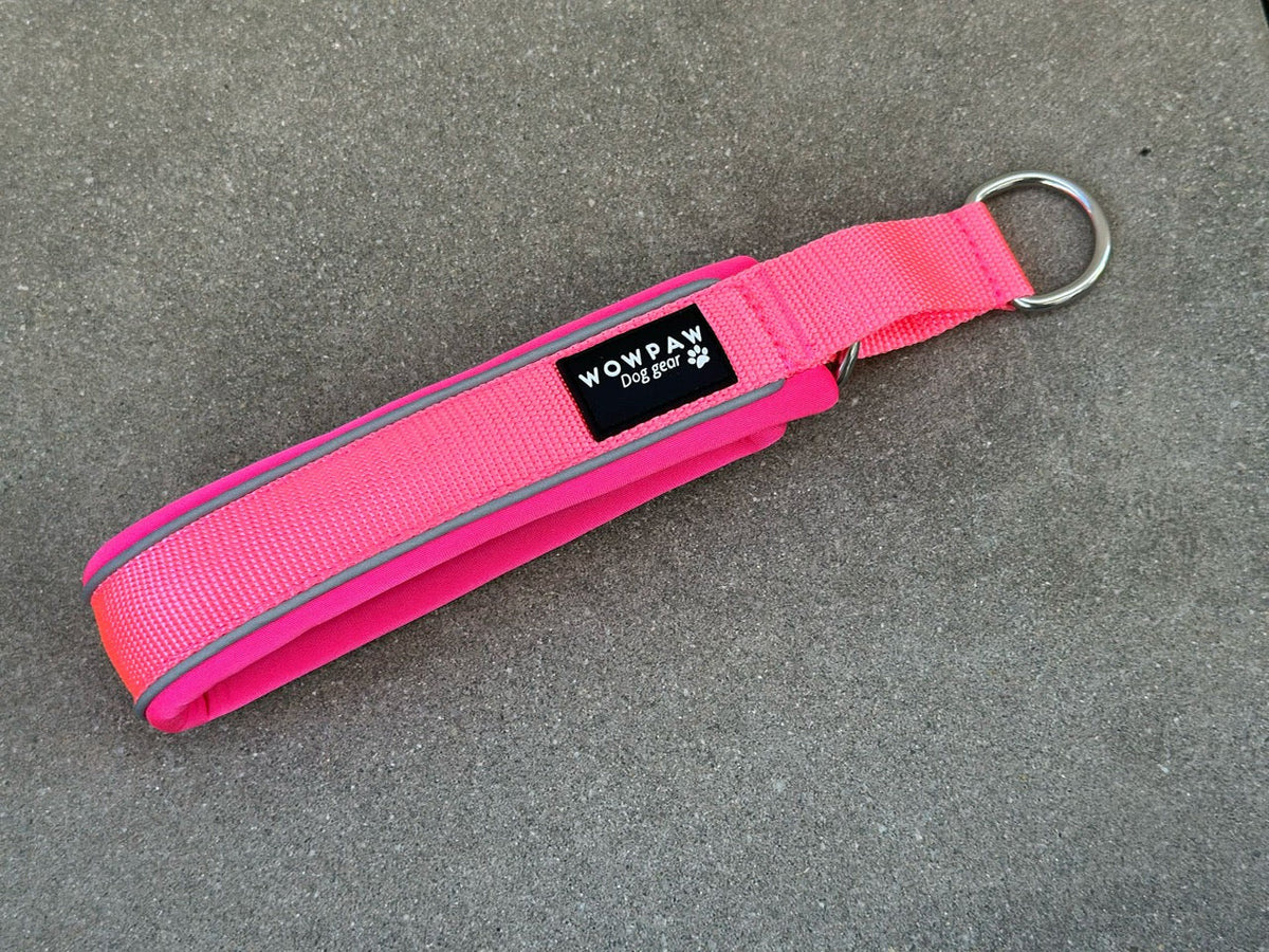 Zugstopp Hundehalsband Neonpink L