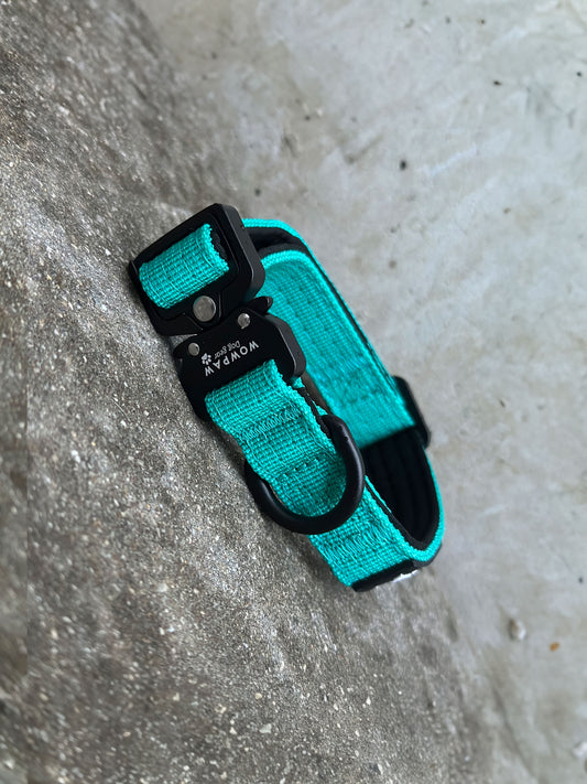 Taktisches Hundehalsband ULTRA LIGHT Türkis XS