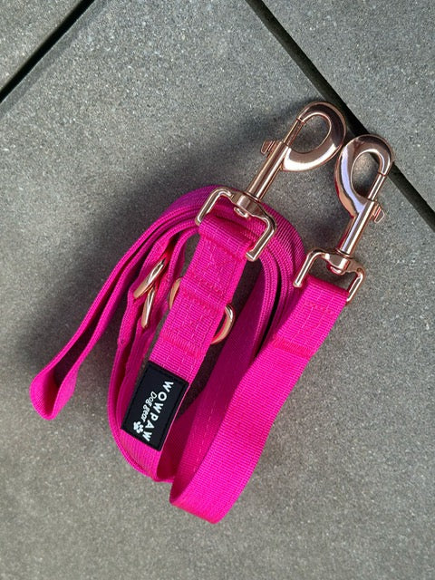 Guinzaglio standard per cani S regolabile, lunghezza 2m, magenta