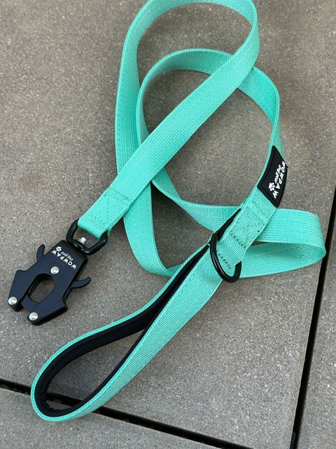 Taktische Hundeleine SOFTLINE mit Froschkarabiner Länge 1,5m Mint