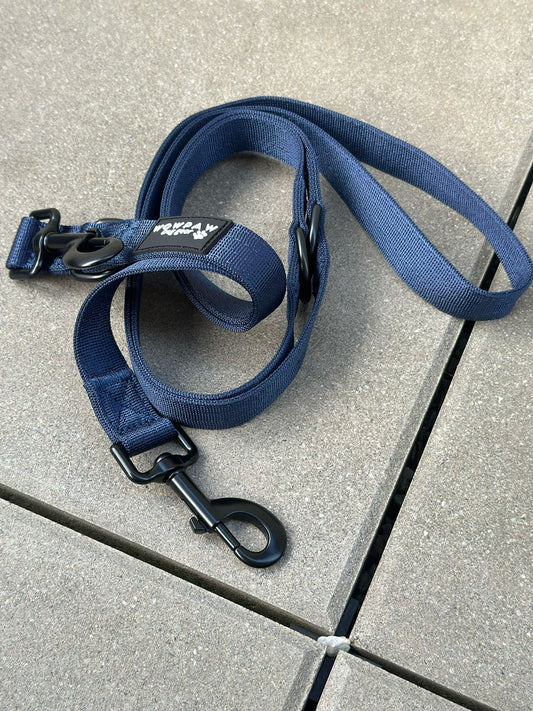 Guinzaglio standard per cani M regolabile, lunghezza 2m, blu navy
