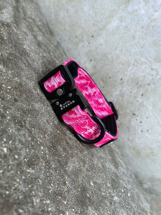 Taktisches Hundehalsband ULTRA LIGHT Pink Camouflage XXS